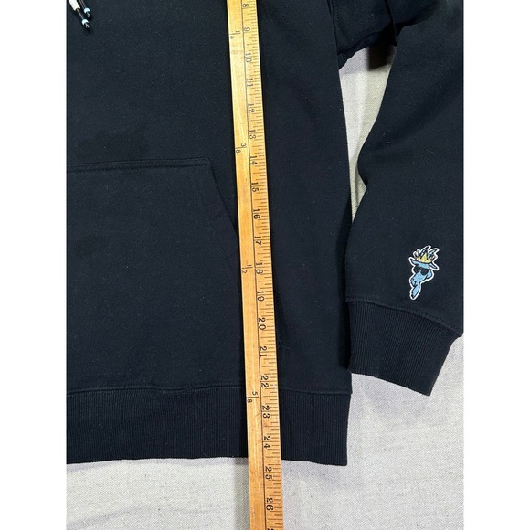 GOAT USA Men's Large Black Hoodie Patches Embroidered Drawstring - Picture 2 of 7